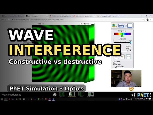 Physics 4C - Wave Interference PhET Sim Demo