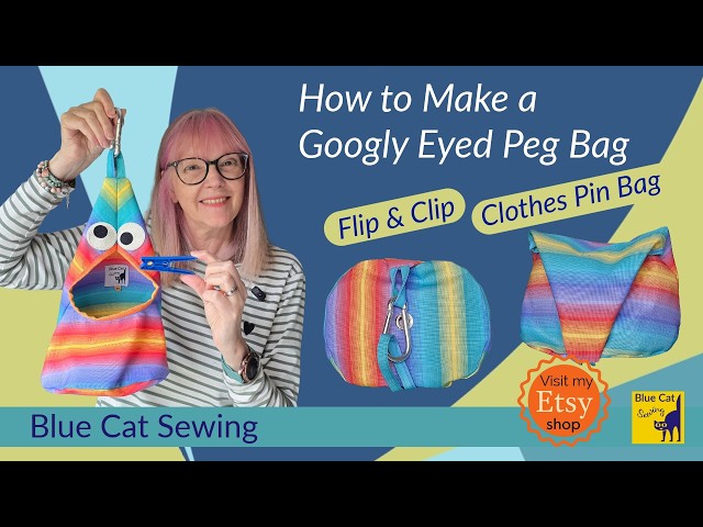 Googly Eyed Clothespin Peg Bag Sewing Tutorial