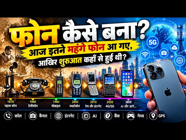 फ़ोन कैसे बना? | 1876 से Smartphone तक — 150 साल की पूरी कहानी