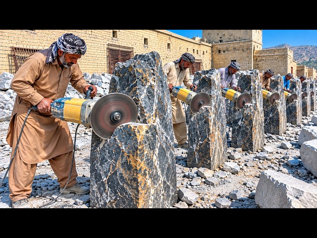 Pakistani Expert Transforms Stone Using a Satisfying Technique - @mechanicalclub