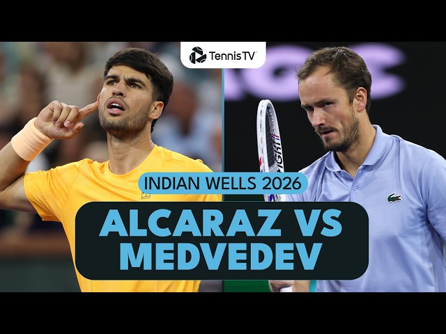 Carlos Alcaraz vs Daniil Medvedev EPIC Semi-Final Clash! | Indian Wells 2026 Match Highlights