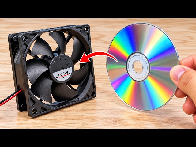 Attach a CD to an Old Cooling Fan! This Crazy Idea Creates a Tool Every Home Needs!