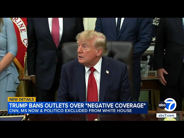 MS NOW, CNN and Politico say their journalists were denied access to White House after Trump ban