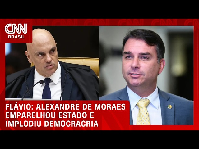 Flávio critica Moraes após vídeo em avião de Vorcaro: "Aparelhou o Estado" | CNN AGORA