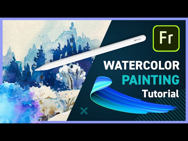 Watercolor Painting with Adobe Fresco - Cabin in the Woods