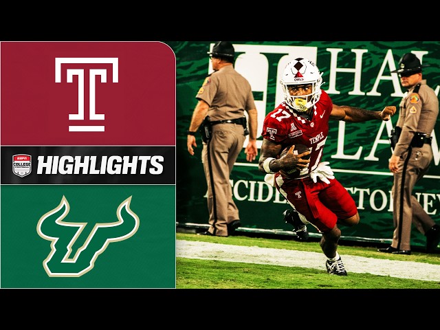 Temple Owls vs. South Florida Bulls | Full Game Highlights | ESPN College Football