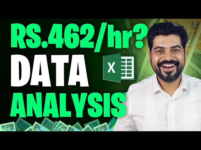 Excel Data Analysis work Rs. 462/hour❓ (Second Salary)