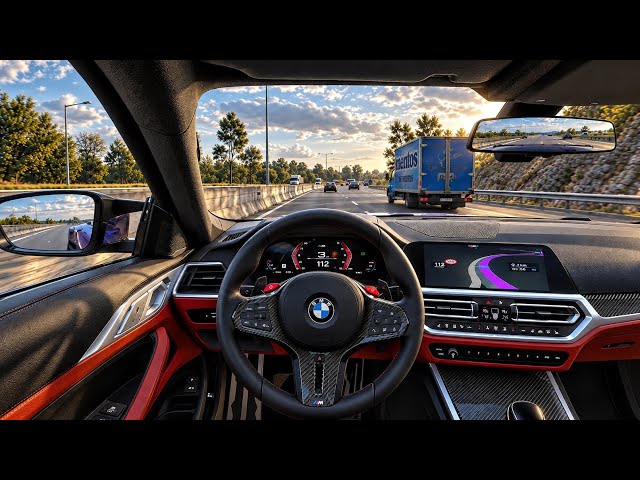 Realistic Car Simulator : BMW M4 Widebody 2023 Highway Driving POV