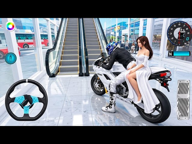 🔥 White Bike Ride 😱🏍️ | 3D Driving Class 2026 Android Gameplay#cardriving 