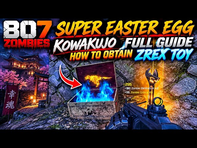 BO7 ZOMBIES SUPER EASTER EGG KOWAKUJO FULL GUIDE HOW TO OBTAIN ZREX TOY #bo7zombies 