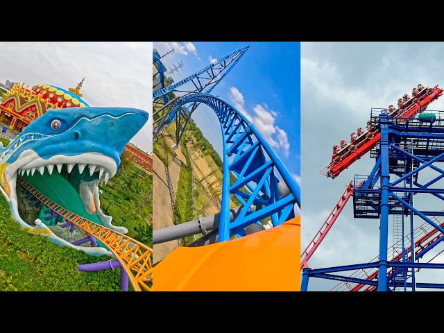 16 AWESOME Roller Coasters in China!  Onride & Front Seat POVs!