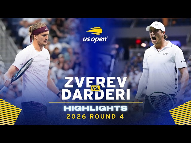 Alexander Zverev vs. Luciano Darderi Highlights | 2026 US Open Round 4