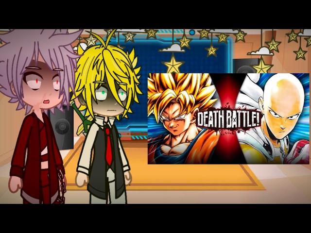 7 Deadly Sins react to  Goku vs Saitama |Gacha reaction|  by @deathbattle 