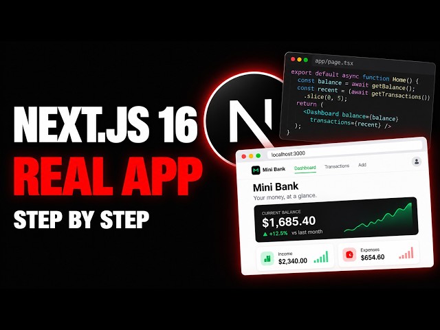 Next.js 16 Tutorial for Beginners (2026): Build a Real Banking App Step by Step