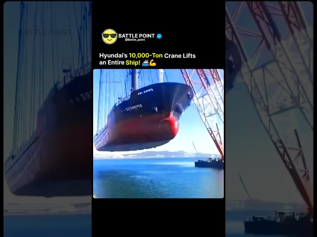 World’s Strongest Crane – Hyundai’s 10,000-Ton Ship Lift Test 🇰🇷⚙️