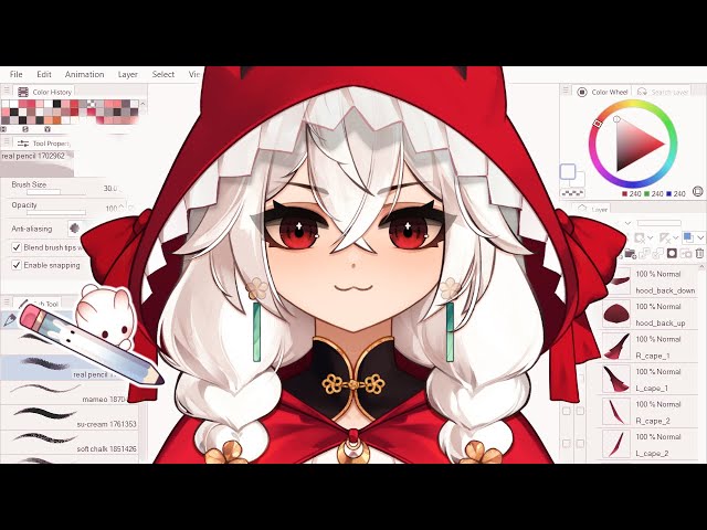 drawing a vtuber ・ clip studio paint