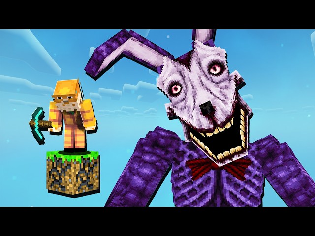 I Survived FNAF Horror Mods in One Block Minecraft