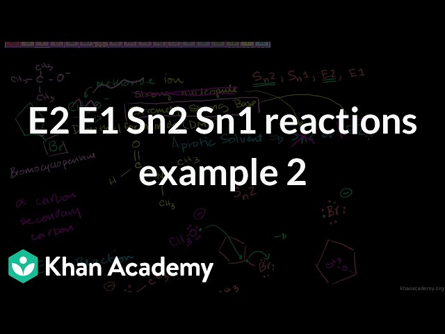E2 E1 Sn2 Sn1 reactions example 2 | Grade 12 | Chemistry | NCERT | Khan Academy (IN accent)