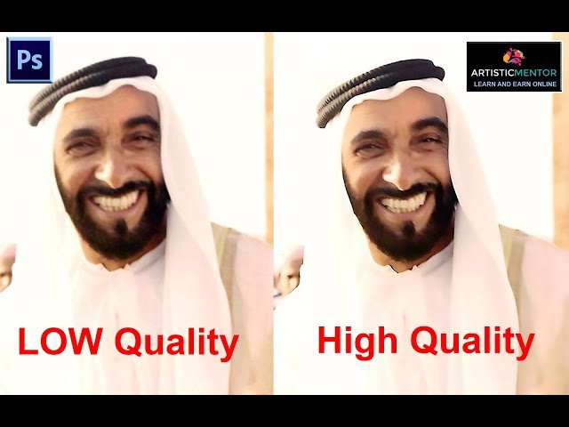 Convert Low Resolution to High Resolution Image in Photoshop | Photoshop Tutorial