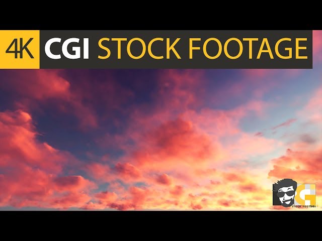 ( CGI 4k Stock Footage ) Dusk Sunset Clouds 4 - Time Lapse Seamless Loop