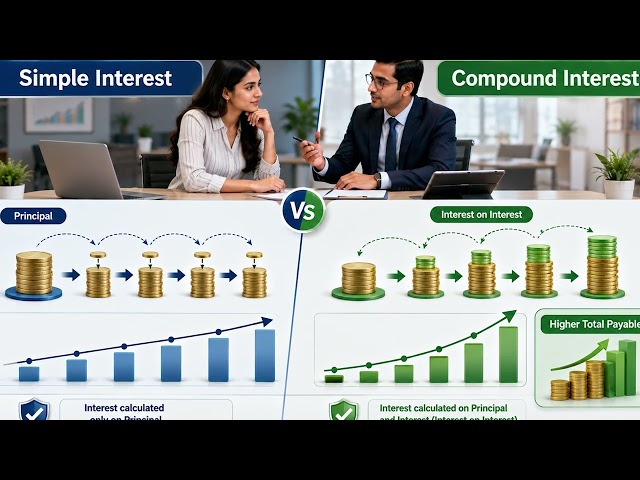 💰 Simple Interest vs Compound Interest | Key Differences Explained