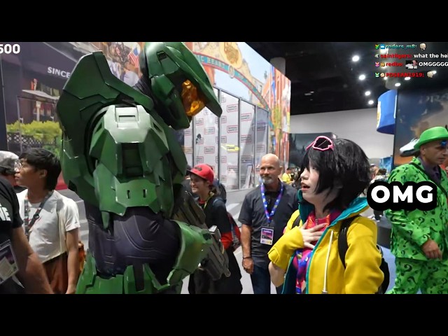 Emiru встречает настоящего Мастера Чифа на Comic-Con