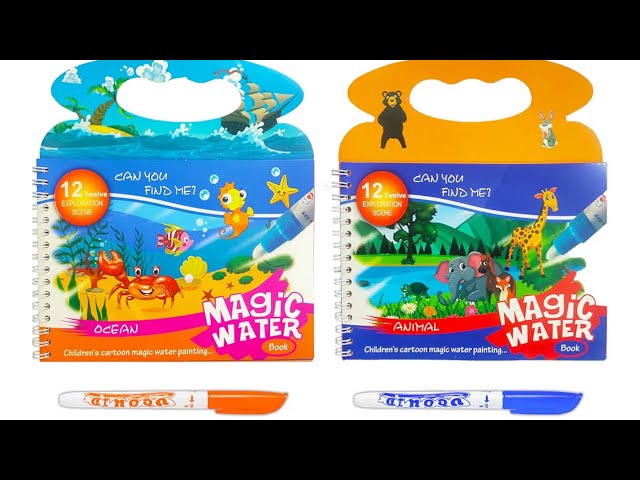 Magic Water Coloring Book Unboxing | Reusable Painting Book | Kids Mess-Free Fun