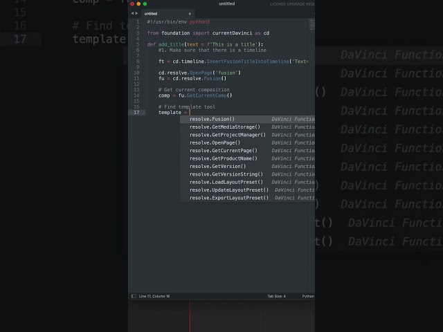 Add Fusion Titles with Python in DaVinci Resolve. AlexTheCreative