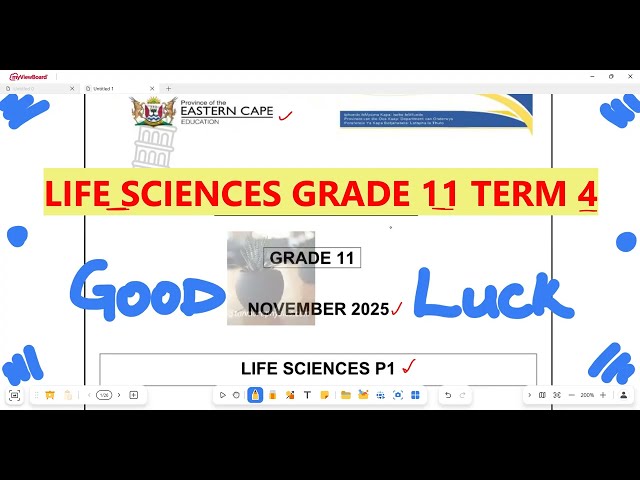Life Sciences Grade 11 Paper 1 November Exam 2025 Term 4