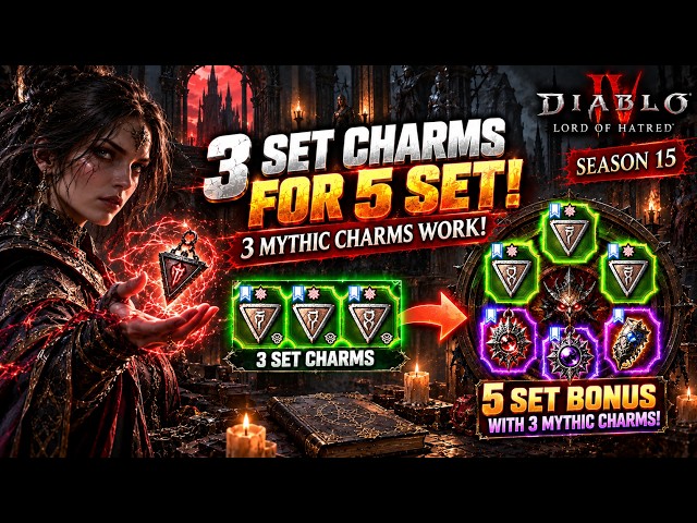 THIS BREAKS THE SYSTEM! 3 Unique Charms + a Full Set talisman in Diablo 4 Season 15 Guide