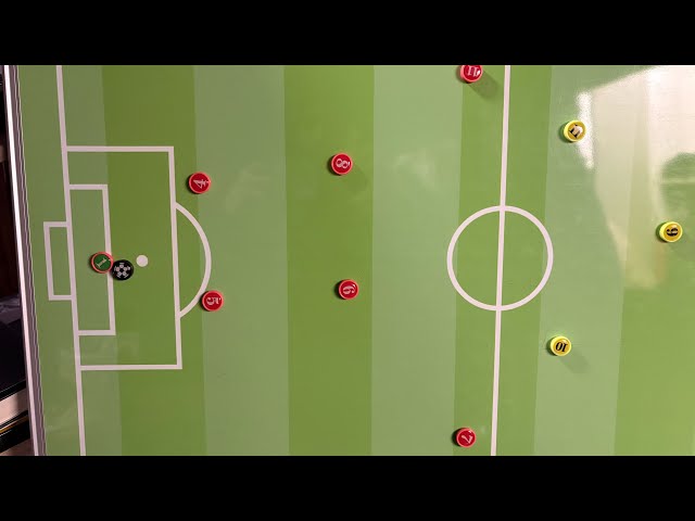 7v7 1-2-2-2 formation. Control the midfield and exploit space in behind.