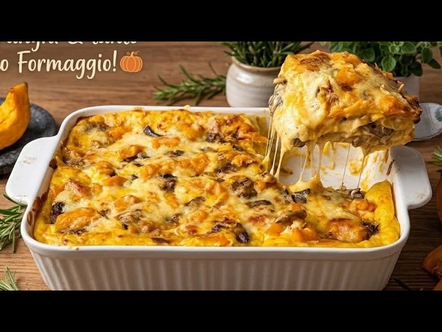 AUTUMN LASAGNA with Pumpkin, Mushrooms, and Delicate Béchamel Sauce | Easy Recipe