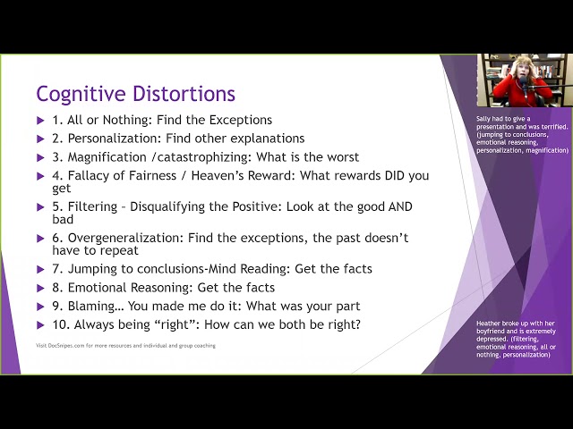 A Revealing Look at Thinking Errors and Cognitive Distortions