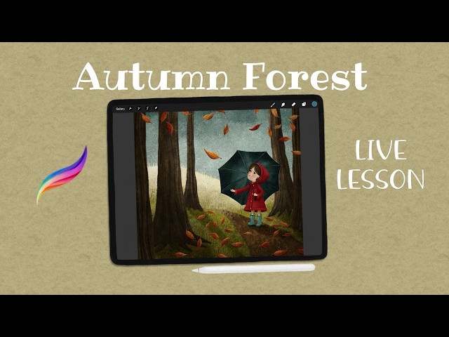 Whimsical Autumn Forest in Procreate