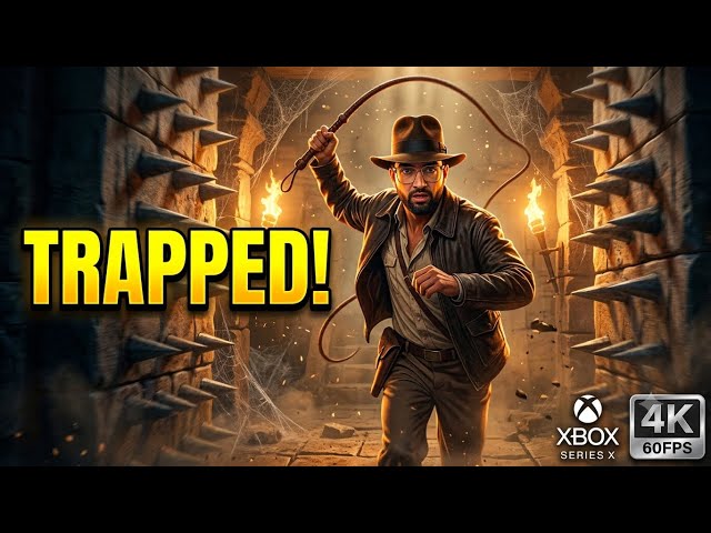 Escaping the Deadliest Trap in Indiana Jones (4K 60FPS) #indianazones #xbox #indy