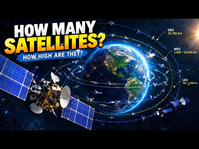Thousands of Satellites Are Orbiting Earth! 🛰️ How High Are They & What Do #Space#Satellite #Science