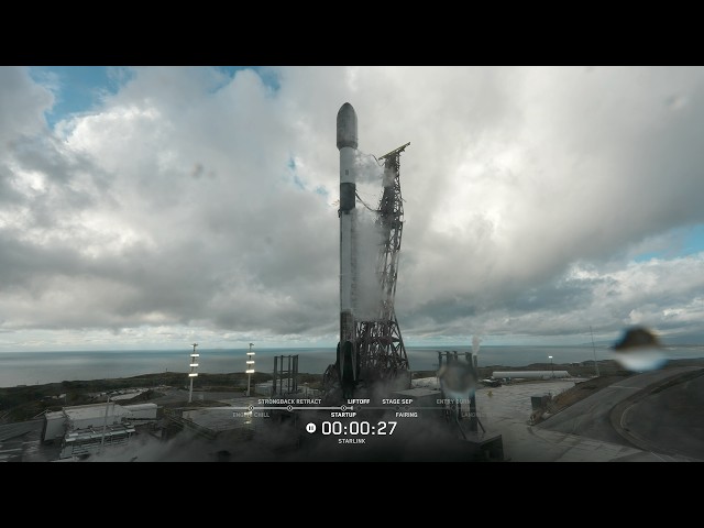 SpaceX Falcon 9 rocket launches from California with 27 Starlink satellites