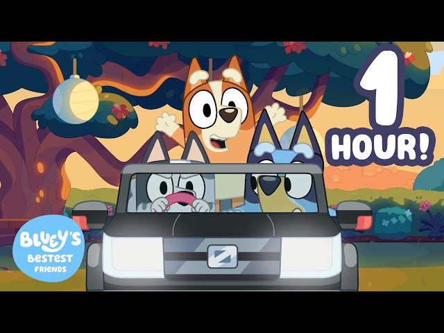 1 HOUR! 💙 | Bluey and Bingo Deliver Mud Pizzas! 🍕🚙 | Bluey's Bestest Friends - Official Channel