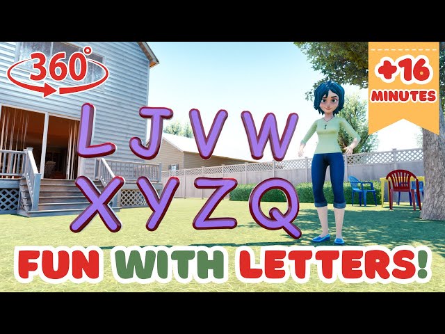 Zoom Through Letters! ✨ Learn L, J, V, W, X, Y, Z & Q in a 360° Alphabet World!