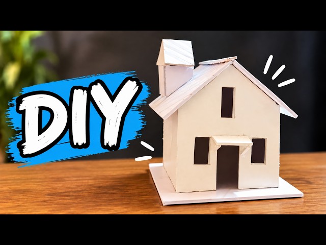 Miniature cardboard house diy mini house Do it Yourself | DIY simple miniature house from cardboard