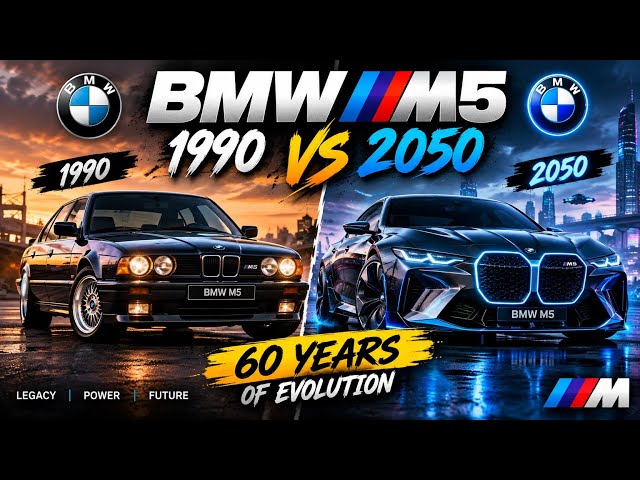 BMW M5 1990 vs 2050 😱 | 60 Years of BMW M5 Evolution 🔥