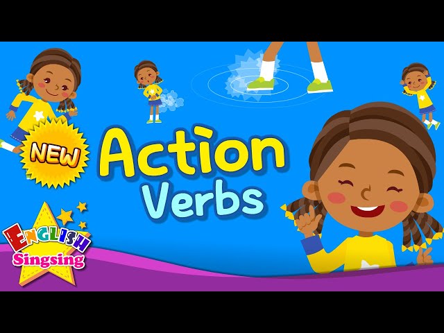 Action Verbs (v2) [Kids Vocab] You can do it! Walk, Jump, Swim 🏃 Easy Action Words