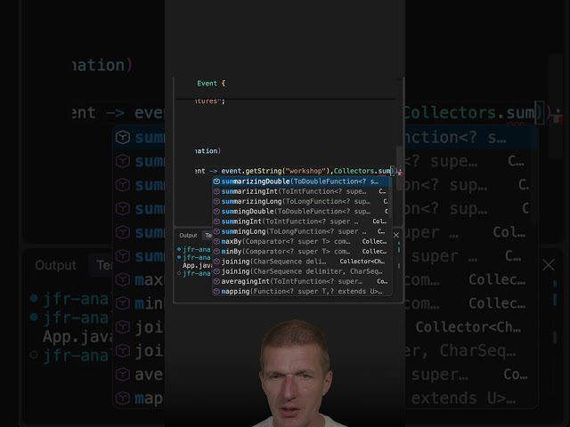Java's Built-in Analytics: Custom JFR Events Aggregated with Streams #java #shorts #airhacks