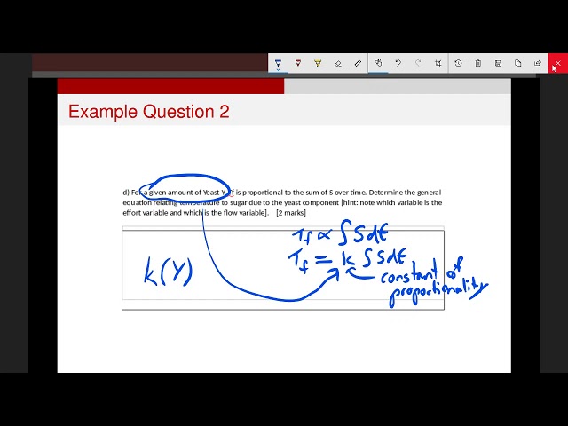 Mathematical model relationship example questions