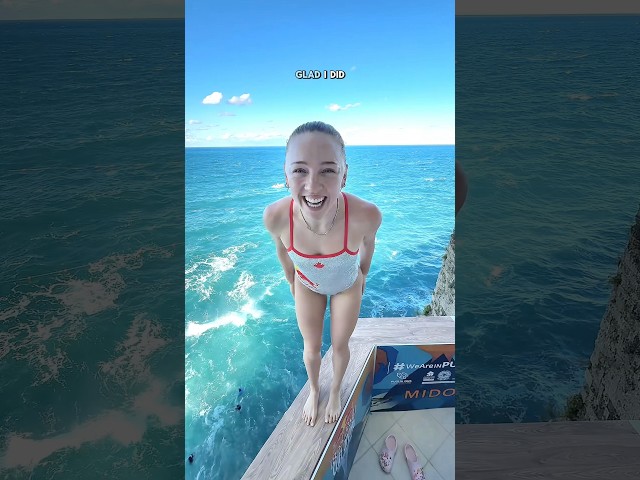 Diving off an Italian Balcony 😳🌊 #BraveGang #Italy