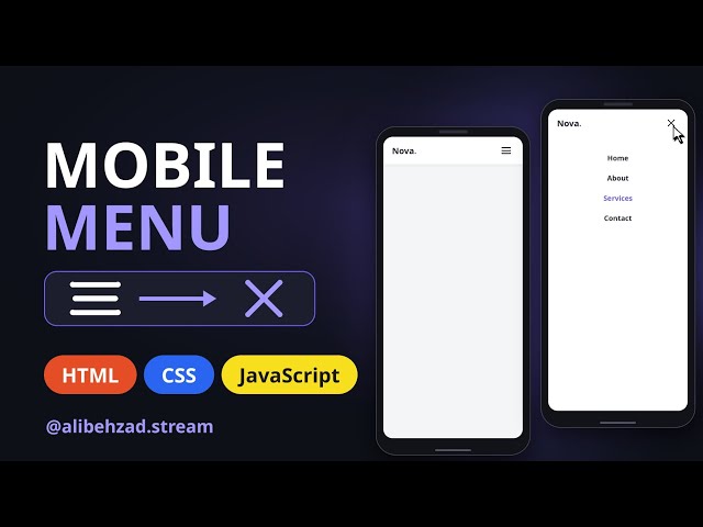 📱 How to Create a Responsive Mobile Navigation Menu Using HTML, CSS & JavaScript | 2026