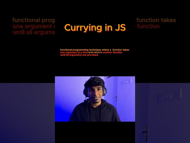 JS interview Question | what is currying ?