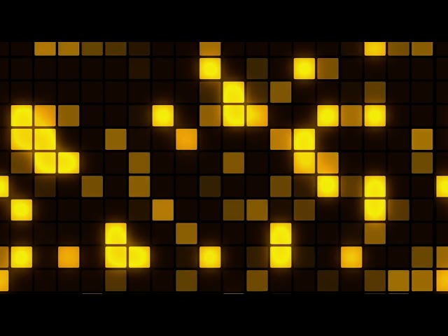 Golden Neon Grid Loop | Abstract Glowing Cubes Background | no copyright video stock footage