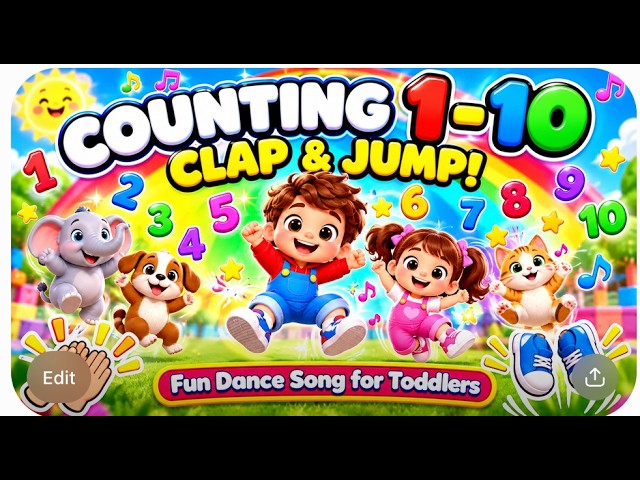 Counting 1–10 Fun Dance Song   Clap & Jump Numbers for Toddlers