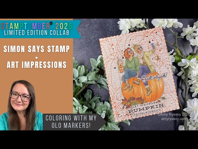 Pumpkin Queens Card | STAMPtember® Exclusive | Simon Says Stamp + Art Impressions